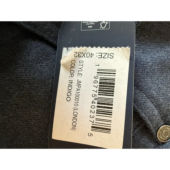Johnnie-O London Pants W 40 L 32 Indigo Blue Stretch Chino JMPA100010 NWT